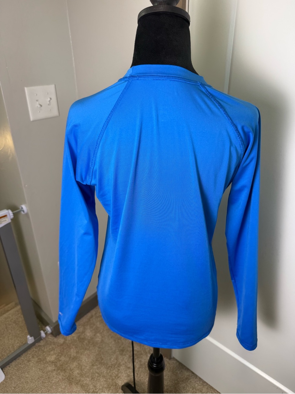Nike Swim Dri-Fit UPF 40+ Blue Swim Rash Guard Shirt Top Long Sleeve Womens M - Picture 5 of 7